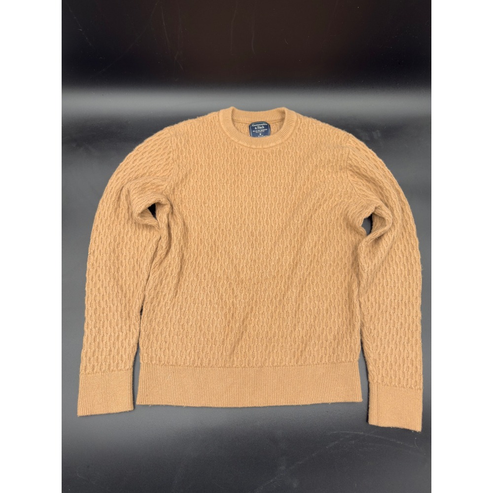 Abercrombie & Fitch Men's Cable Knit Crew Neck Sweater - Stylish‎ Casual